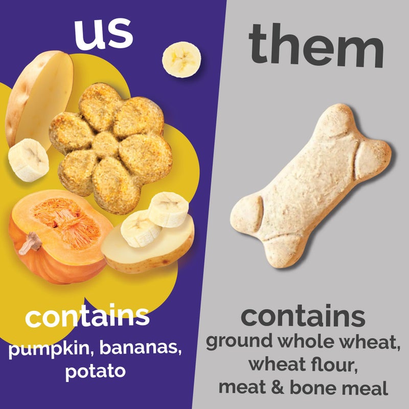 Fruitables Baked Dog Treats, Healthy Pumpkin Treat for Dogs, Low Calorie & Delicious, No Wheat, Corn or Soy, Made in the USA, Pumpkin and Banana Flavor, 7oz - Image 4